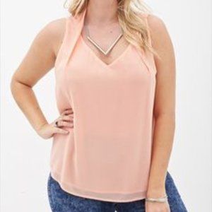 Forever 21 Plus Chiffon Sleeveless Top